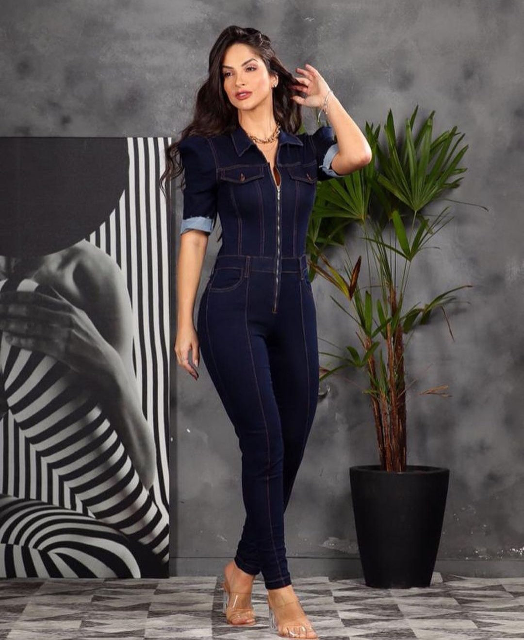 Macacão Jeans Manuela