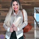 Jaqueta Metalizada Dourada Neon