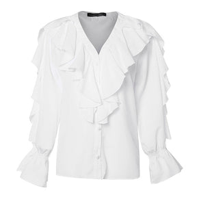 Blusa de Poliéster com Babados # 441547